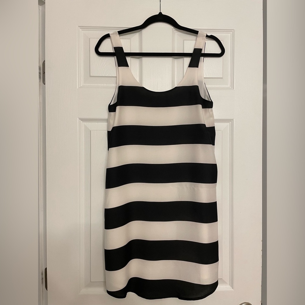 Revolve Black White Stripe Dress Blaque Label Tank  Style Size Small